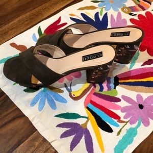 Eloquii Slide Mule with embroided heel
